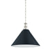 Hudson Valley Canada - One Light Pendant - Painted No. 2 - Polished Nickel/Darkest Blue- Union Lighting Luminaires Decor