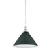 Hudson Valley Canada - One Light Pendant - Painted No. 2 - Polished Nickel/Soft Studio Green- Union Lighting Luminaires Decor
