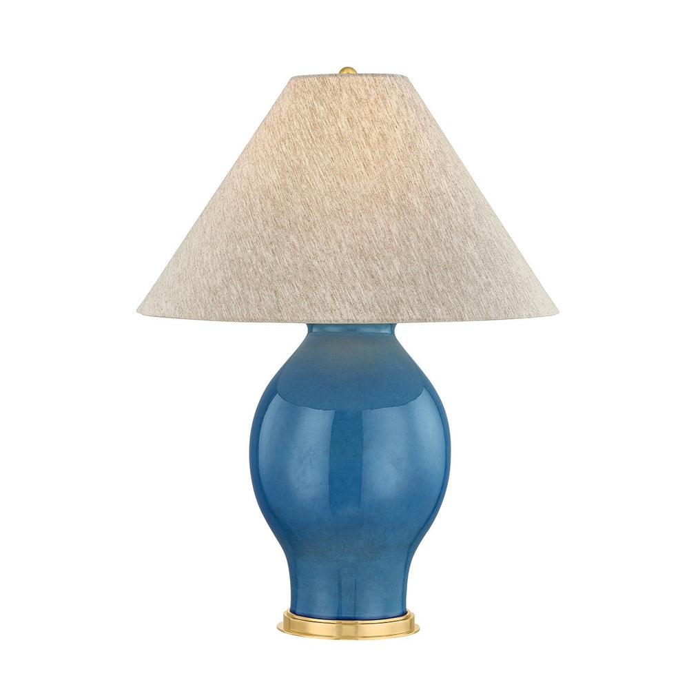 Hudson Valley Canada - One Light Table Lamp - Westhorpe - Aged Brass/Ceramic French Blue- Union Lighting Luminaires Decor
