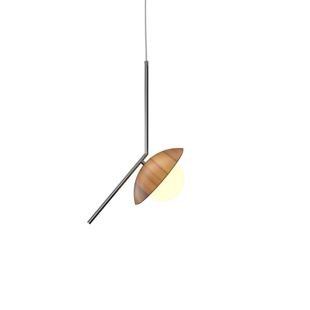 Accord Lighting - One Light Pendant - Oyster - Teak- Union Lighting Luminaires Decor