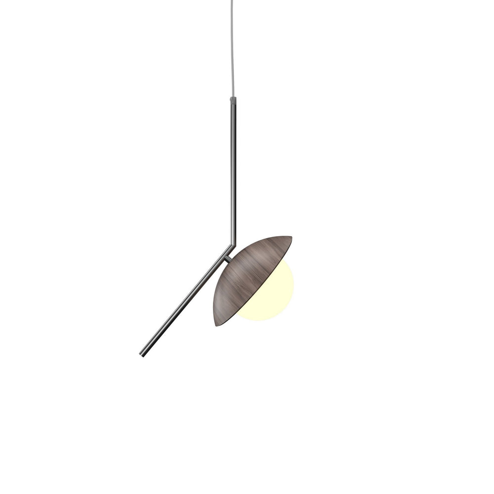 Accord Lighting - One Light Pendant - Oyster - American Walnut- Union Lighting Luminaires Decor