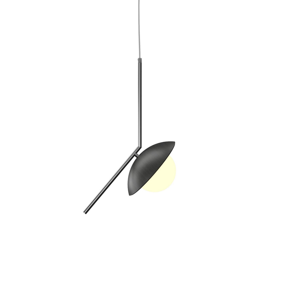 Accord Lighting - One Light Pendant - Oyster - Charcoal- Union Lighting Luminaires Decor