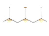 Accord Lighting - Three Light Pendant - Oyster - Maple- Union Lighting Luminaires Decor