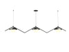 Accord Lighting - Three Light Pendant - Oyster - Charcoal- Union Lighting Luminaires Decor