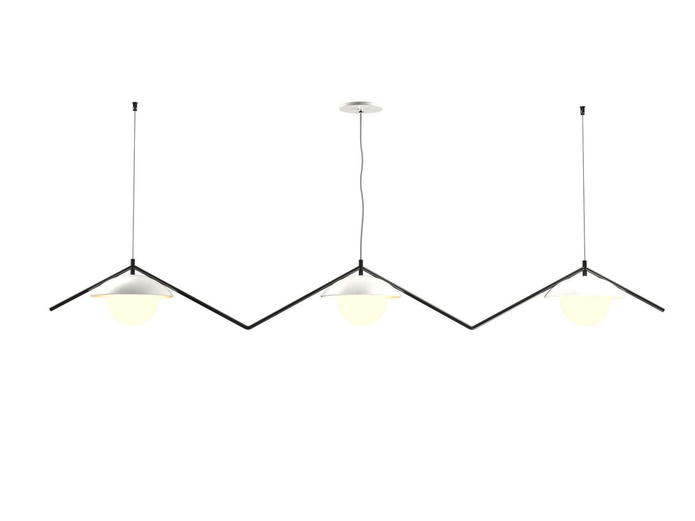 Accord Lighting - Three Light Pendant - Oyster - Organic White- Union Lighting Luminaires Decor