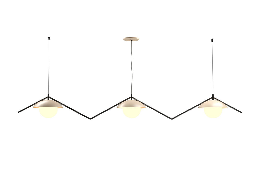 Accord Lighting - Three Light Pendant - Oyster - Organic Cappuccino- Union Lighting Luminaires Decor