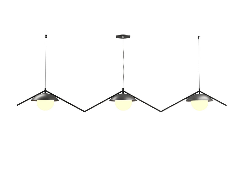 Accord Lighting - Three Light Pendant - Oyster - Organic Grey- Union Lighting Luminaires Decor