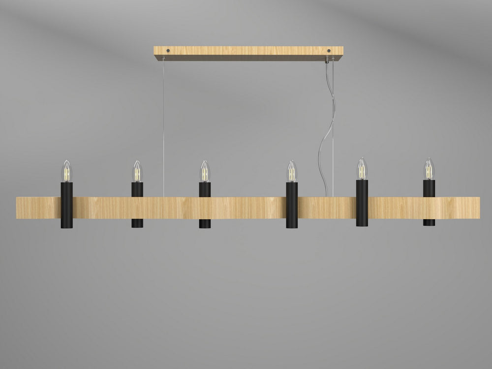 Accord Lighting - Six Light Pendant - Flow - Sand- Union Lighting Luminaires Decor