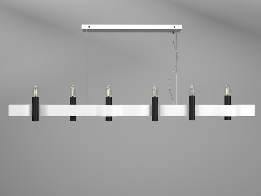 Accord Lighting - Six Light Pendant - Flow - Organic White- Union Lighting Luminaires Decor