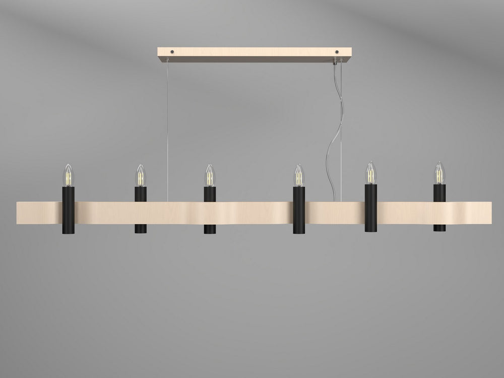 Accord Lighting - Six Light Pendant - Flow - Organic Cappuccino- Union Lighting Luminaires Decor