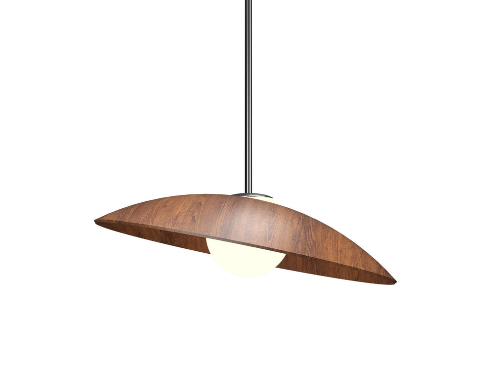 Accord Lighting - One Light Pendant - Oyster - Imbuia- Union Lighting Luminaires Decor