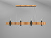 Accord Lighting - Four Light Pendant - Flow - Teak- Union Lighting Luminaires Decor