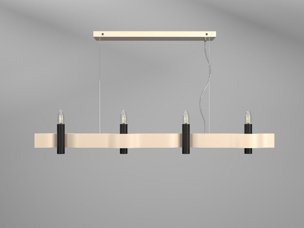Accord Lighting - Four Light Pendant - Flow - Organic Cappuccino- Union Lighting Luminaires Decor