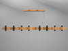 Accord Lighting - Eight Light Pendant - Flow - Teak- Union Lighting Luminaires Decor