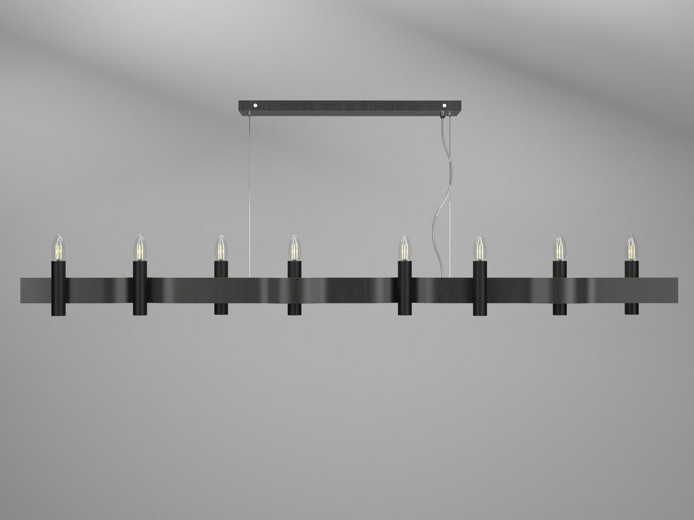 Accord Lighting - Eight Light Pendant - Flow - Charcoal- Union Lighting Luminaires Decor