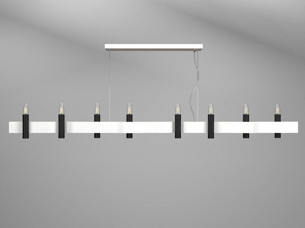 Accord Lighting - Eight Light Pendant - Flow - Organic White- Union Lighting Luminaires Decor