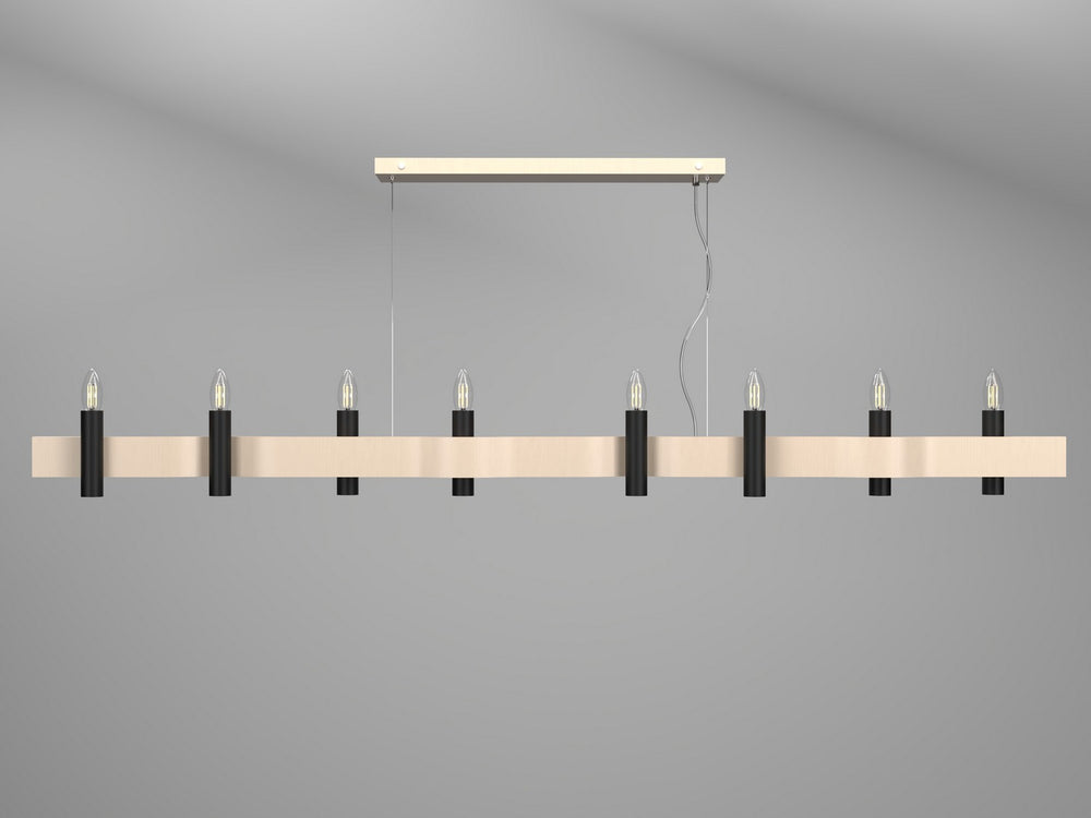 Accord Lighting - Eight Light Pendant - Flow - Organic Cappuccino- Union Lighting Luminaires Decor