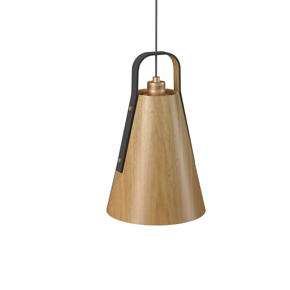 Accord Lighting - One Light Pendant - Strap - Louro Freijo- Union Lighting Luminaires Decor