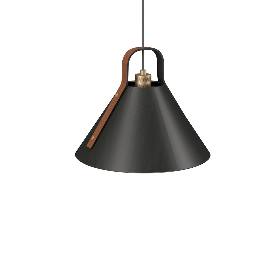 Accord Lighting - One Light Pendant - Strap - Charcoal- Union Lighting Luminaires Decor