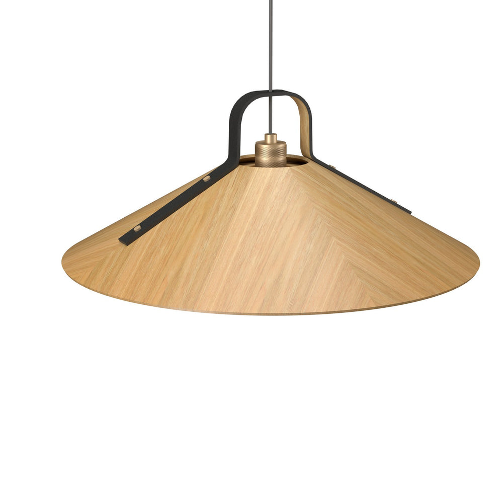 Accord Lighting - One Light Pendant - Strap - Louro Freijo- Union Lighting Luminaires Decor