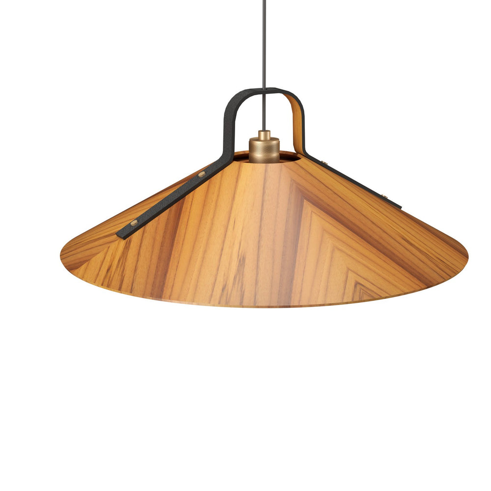 Accord Lighting - One Light Pendant - Strap - Teak- Union Lighting Luminaires Decor