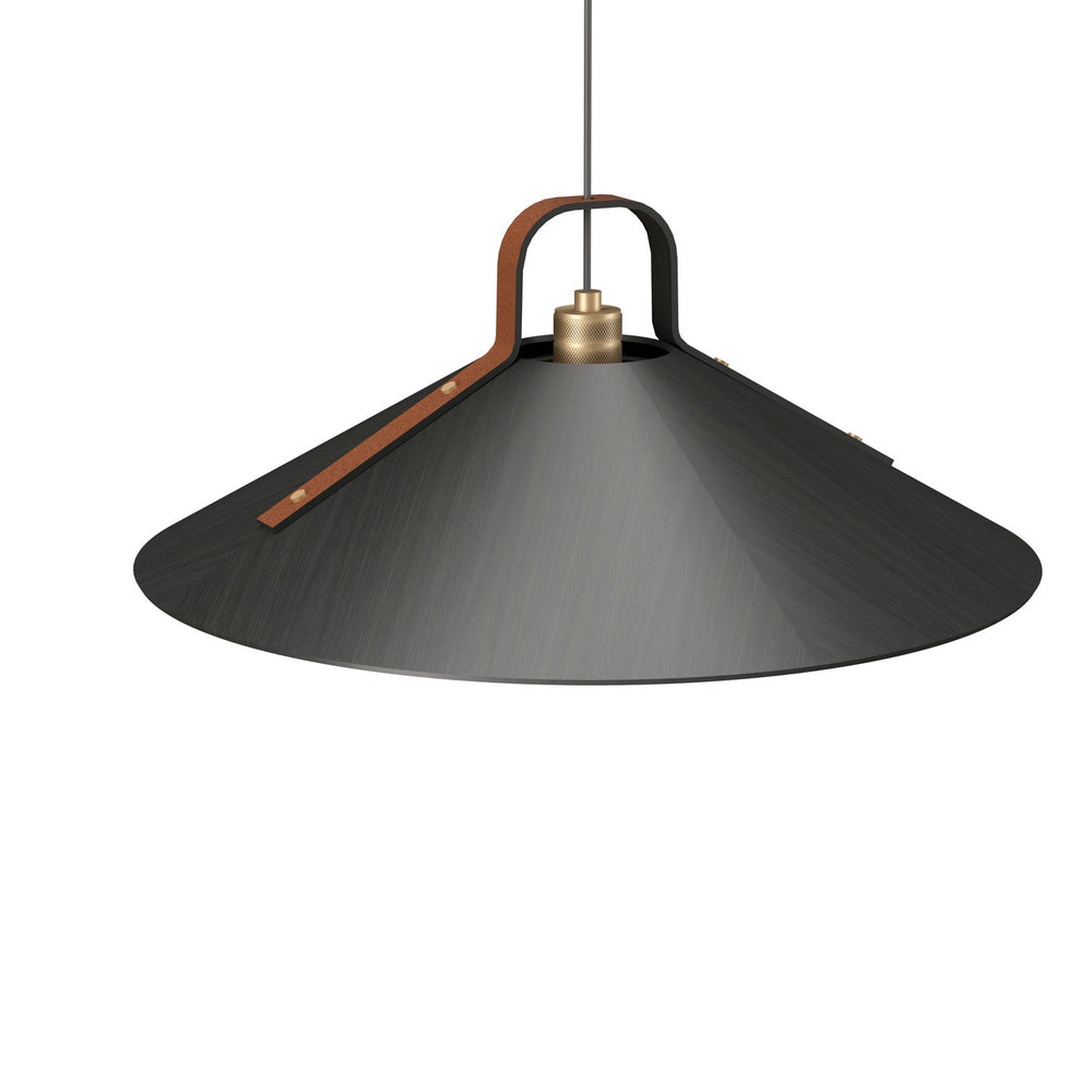 Accord Lighting - One Light Pendant - Strap - Charcoal- Union Lighting Luminaires Decor