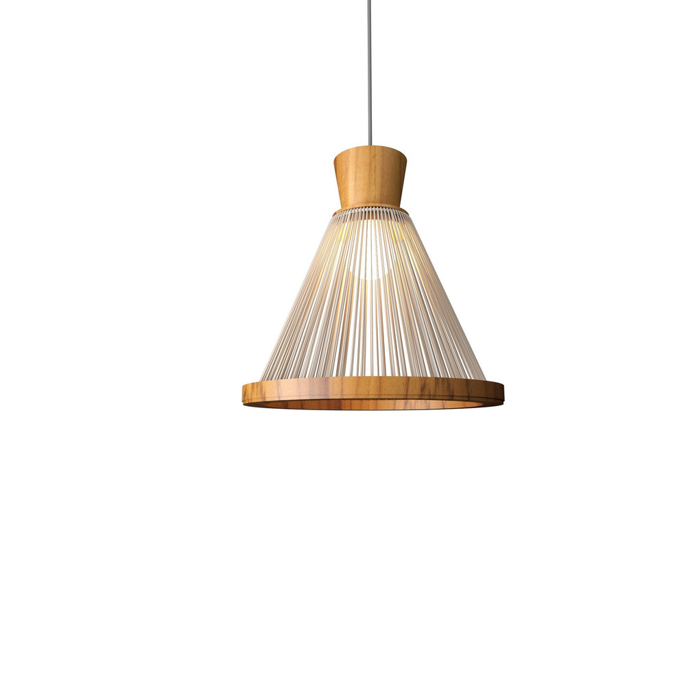 Accord Lighting - One Light Pendant - Corda - Teak- Union Lighting Luminaires Decor