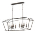 Maxim - Eight Light Linear Pendant - Plumette - Chestnut Bronze- Union Lighting Luminaires Decor