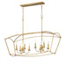 Maxim - Eight Light Linear Pendant - Plumette - Gold Leaf- Union Lighting Luminaires Decor