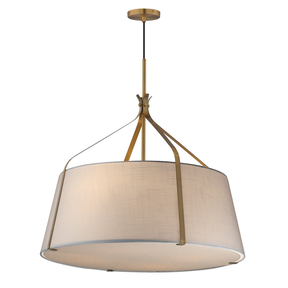 Maxim - Four Light Pendant - Bandera - Natural Aged Brass- Union Lighting Luminaires Decor