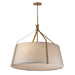 Maxim - Four Light Pendant - Bandera - Natural Aged Brass- Union Lighting Luminaires Decor
