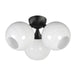 Maxim - Three Light Semi Flush Mount - Neve - Black- Union Lighting Luminaires Decor