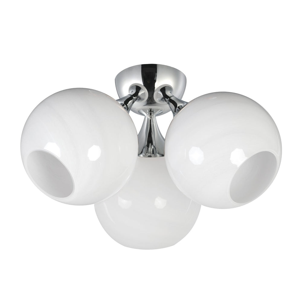 Maxim - Three Light Semi Flush Mount - Neve - Polished Chrome- Union Lighting Luminaires Decor