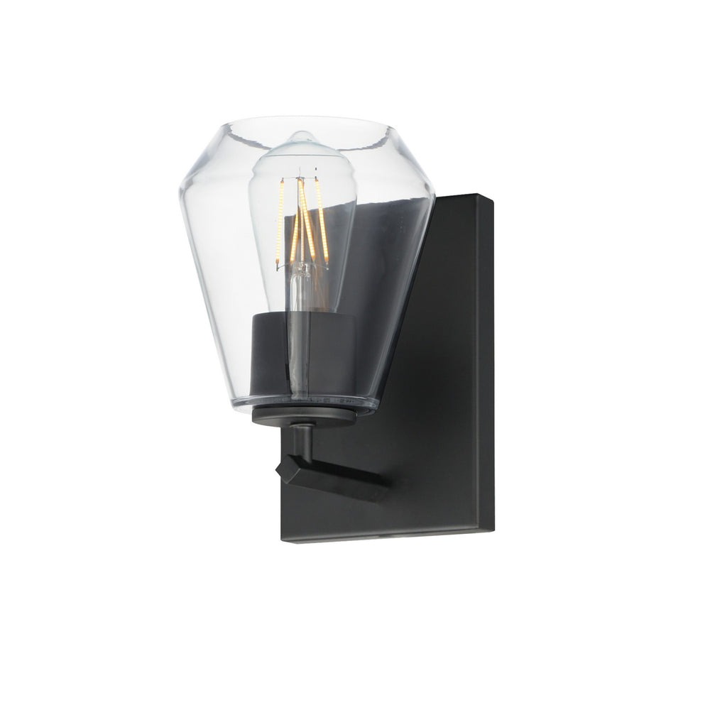 Maxim - One Light Wall Sconce - Geode - Black- Union Lighting Luminaires Decor