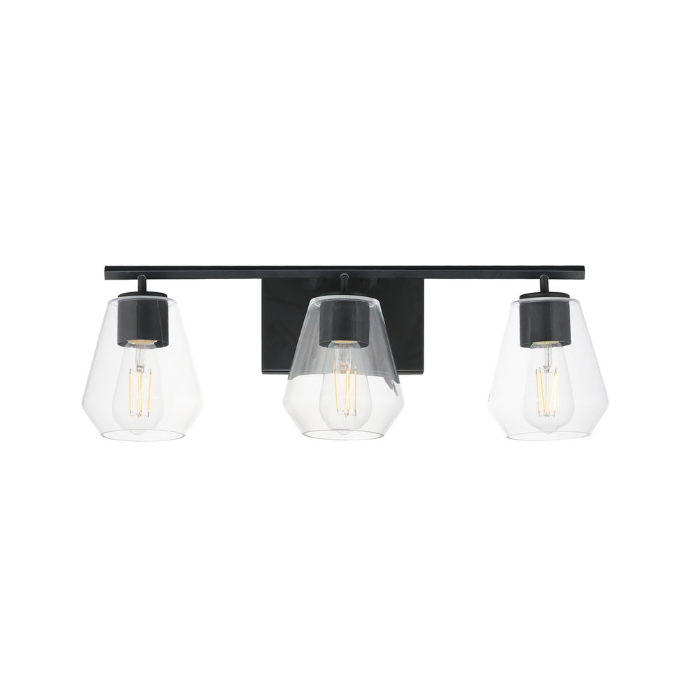Maxim - Three Light Bath Vanity - Geode - Black- Union Lighting Luminaires Decor
