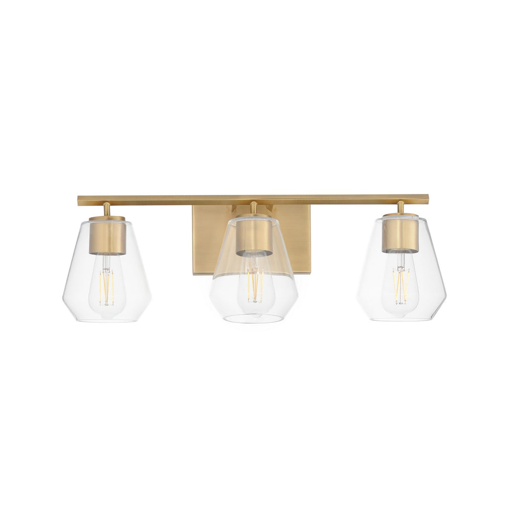 Maxim - Three Light Bath Vanity - Geode - Natural Aged Brass- Union Lighting Luminaires Decor
