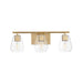 Maxim - Three Light Bath Vanity - Geode - Natural Aged Brass- Union Lighting Luminaires Decor