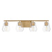 Maxim - Four Light Bath Vanity - Geode - Natural Aged Brass- Union Lighting Luminaires Decor