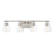 Maxim - Four Light Bath Vanity - Geode - Satin Nickel- Union Lighting Luminaires Decor