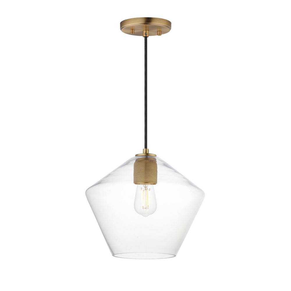 Maxim - One Light Pendant - Geode - Natural Aged Brass- Union Lighting Luminaires Decor