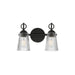 Maxim - Two Light Wall Sconce - Jackson Hole - Black- Union Lighting Luminaires Decor