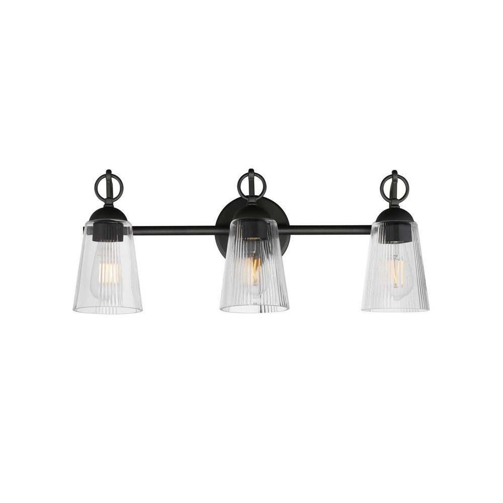 Maxim - Three Light Bath Vanity - Jackson Hole - Black- Union Lighting Luminaires Decor