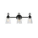 Maxim - Three Light Bath Vanity - Jackson Hole - Black- Union Lighting Luminaires Decor