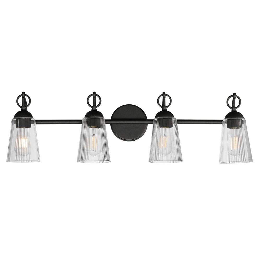Maxim - Four Light Bath Vanity - Jackson Hole - Black- Union Lighting Luminaires Decor