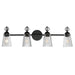 Maxim - Four Light Bath Vanity - Jackson Hole - Black- Union Lighting Luminaires Decor