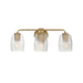 Maxim - Three Light Bath Vanity - Honey - Natural Aged Brass- Union Lighting Luminaires Decor