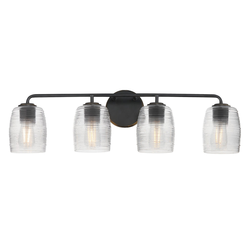 Maxim - Four Light Bath Vanity - Honey - Kentucky Bronze- Union Lighting Luminaires Decor