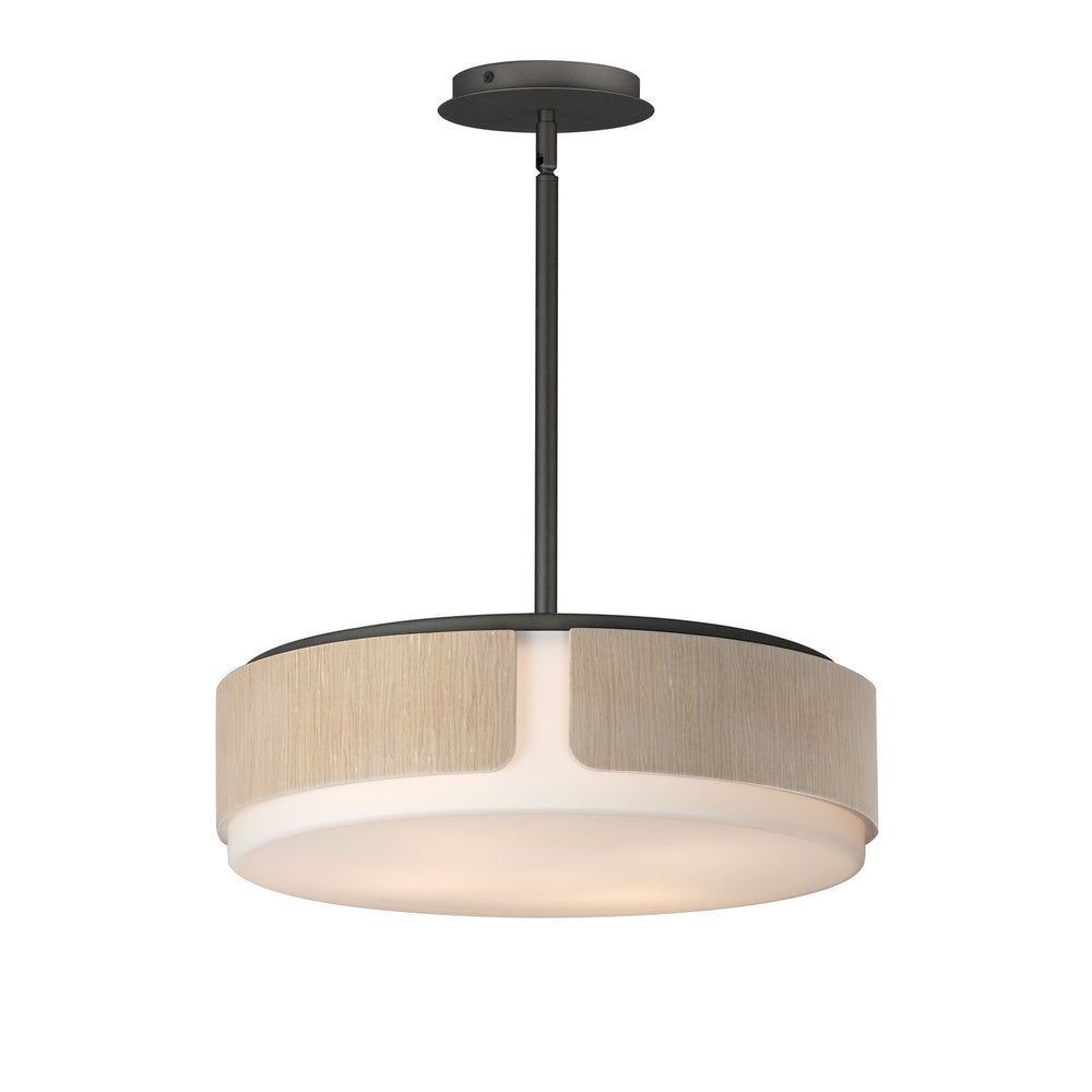 Maxim - Four Light Semi Flush Mount - Pendant - Draughtsman - Natural Wood/Charcoal- Union Lighting Luminaires Decor