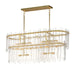 Maxim - Eight Light Linear Pendant - Warren - Gold Leaf- Union Lighting Luminaires Decor