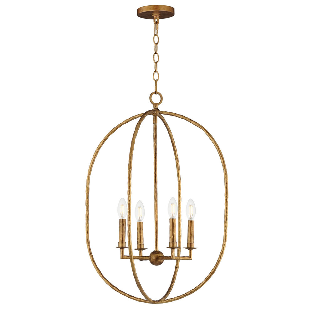 Maxim - Four Light Pendant - Martel - Etruscan Gold- Union Lighting Luminaires Decor